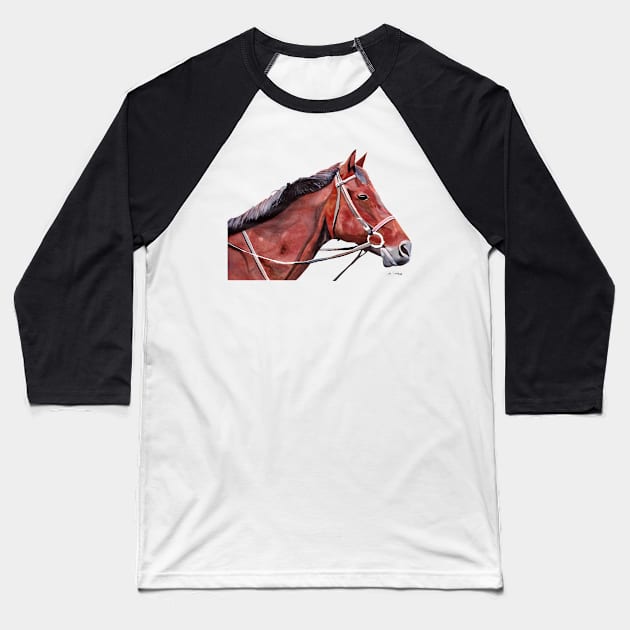 Horse Baseball T-Shirt by lucafon18